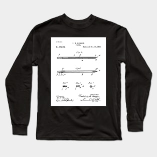 Pencil Patent - Writer Editor Home Office Decor Art - White Long Sleeve T-Shirt